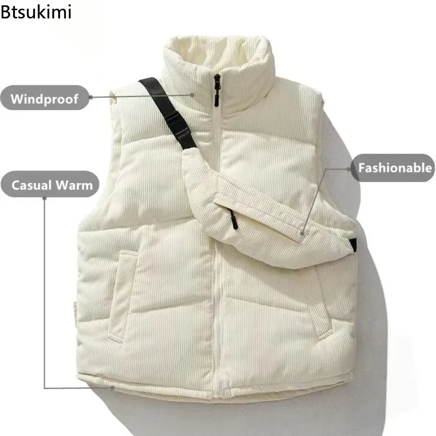 Fashion New Men's Couple Parkas Vest Autumn Winter Thickened Warm Casual Waistcoat Men Stand Collar Windproof Down Cotton Jacket
Fashion New Men's Couple Parkas Vest Autumn Winter Thickened Warm Casual Waistcoat Men Stand Collar Windproof Down Cotton Jacket