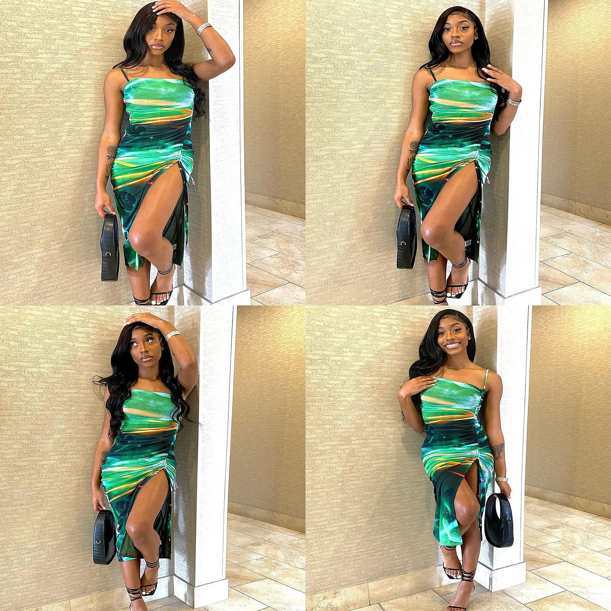 Sexy Halter Tube Dress for Women Summer Knit Bodycon Ruched Split Tie Dye Going Out Dresses
Sexy Halter Tube Dress for Women Summer Knit Bodycon Ruched Split Tie Dye Going Out Dresses