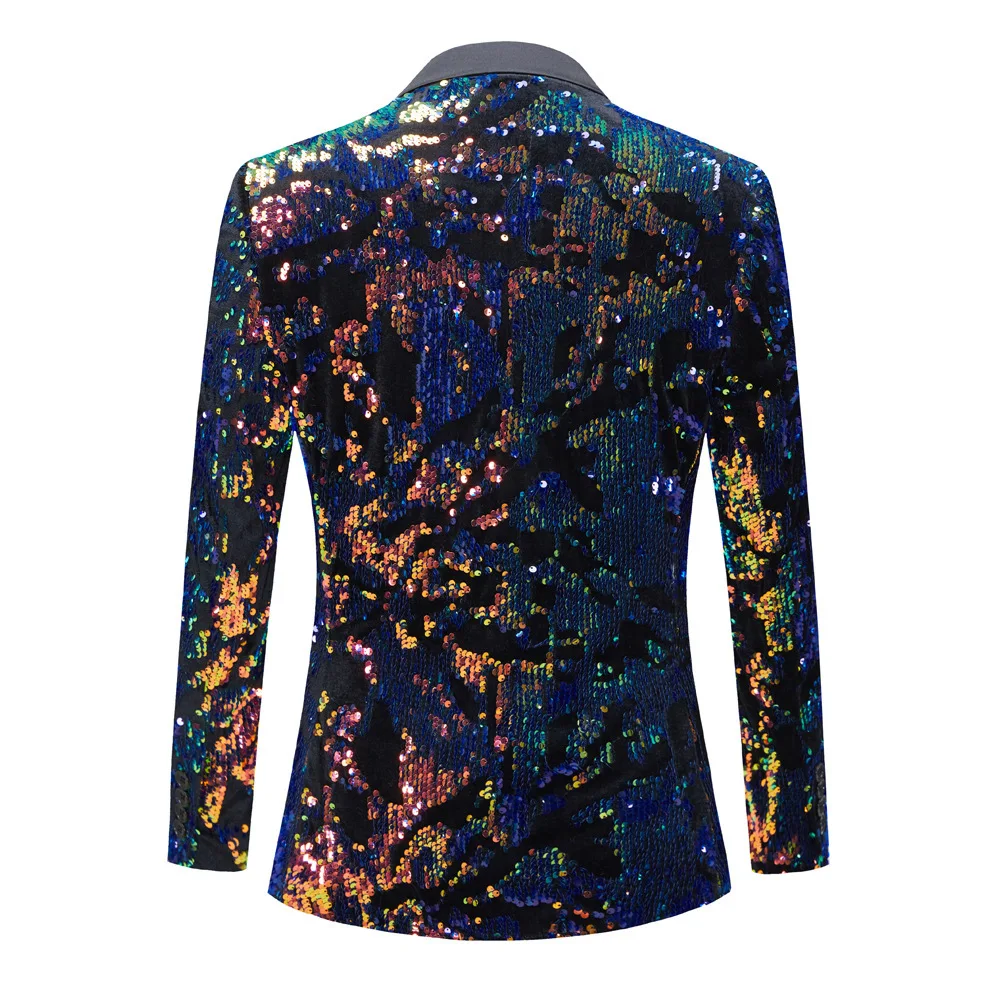 Men's iny Sequin Suit Top Special Wide Fit Color Blo Thi Seven Sve Double Slit Summer Faion Casual Jaet
Men's iny Sequin Suit Top Special Wide Fit Color Blo Thi Seven Sve Double Slit Summer Faion Casual Jaet