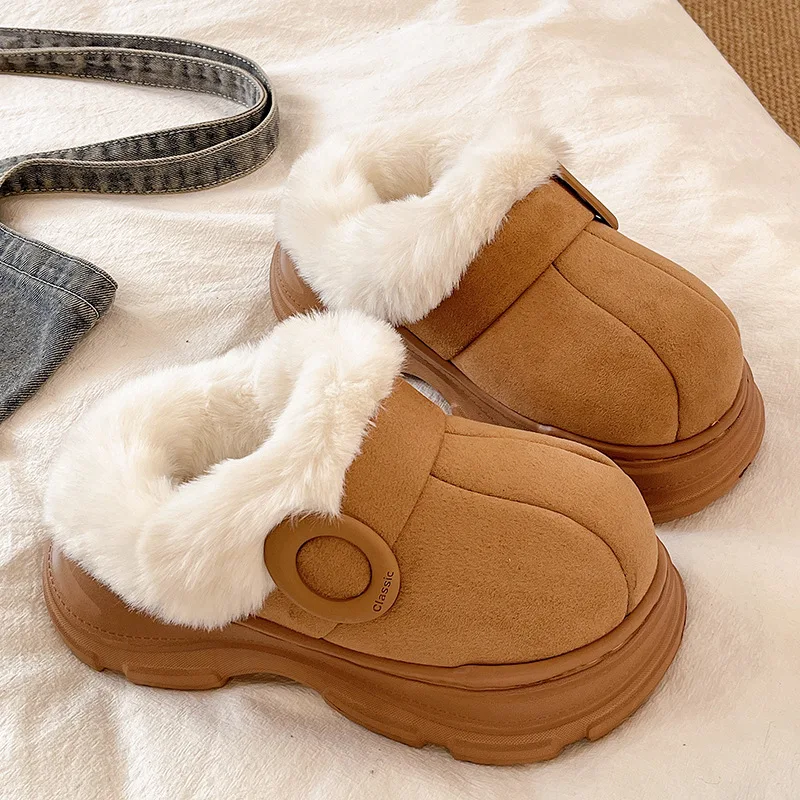 Warm Fur Women Slippers 2025 New Antiskid Waterproof Outdoor Cotton Shoes Winter Plush House Slides Fur Fluffy Slippers
Warm Fur Women Slippers 2025 New Antiskid Waterproof Outdoor Cotton Shoes Winter Plush House Slides Fur Fluffy Slippers