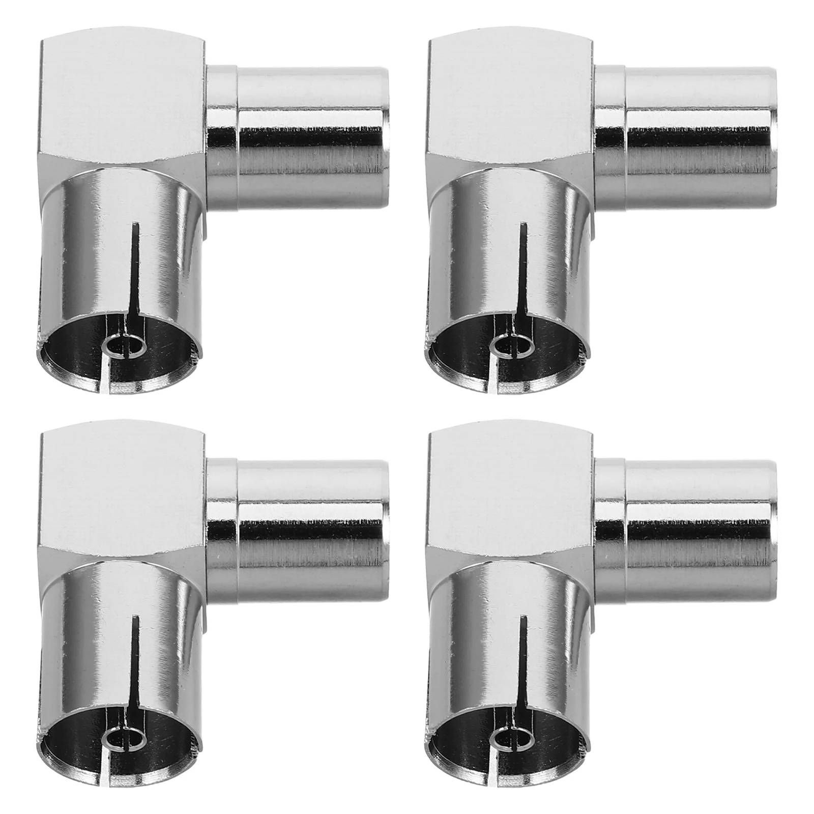 4pcs 90 Degree Antenna Connector Right Angle Male To Female Adapter Wall Mounted Wall Plates Tight Spaces Signal Boost Metal
4pcs 90 Degree Antenna Connector Right Angle Male To Female Adapter Wall Mounted Wall Plates Tight Spaces Signal Boost Metal