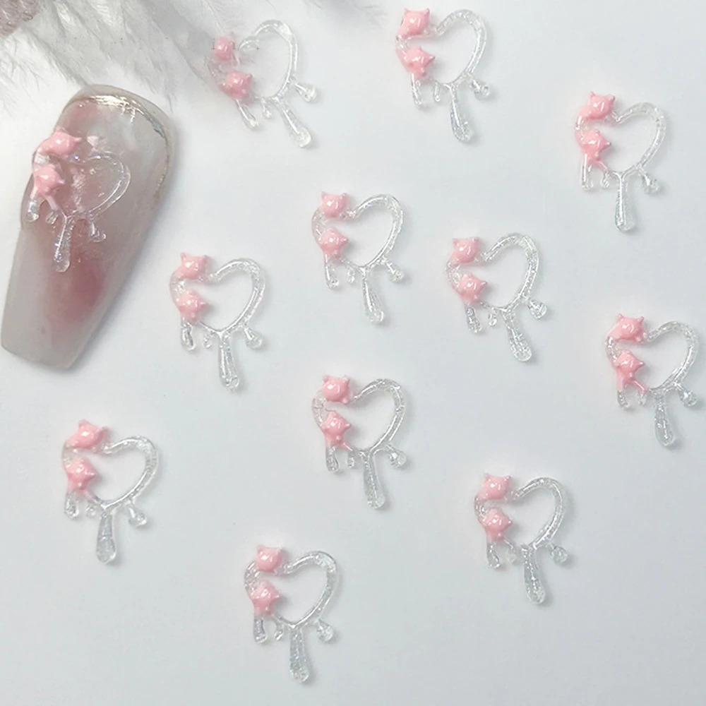 20pcs Kawaii Pink Resin Nail Art Charm 3D Hollow Melt Heart Bowknot Butterfly Nail Decor Parts DIY Cute Korea Design Nail Parts
20pcs Kawaii Pink Resin Nail Art Charm 3D Hollow Melt Heart Bowknot Butterfly Nail Decor Parts DIY Cute Korea Design Nail Parts