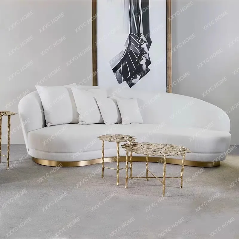Simple clubhouse reception creative special-shaped light luxury beauty salon clothing store curved sofa
Simple clubhouse reception creative special-shaped light luxury beauty salon clothing store curved sofa