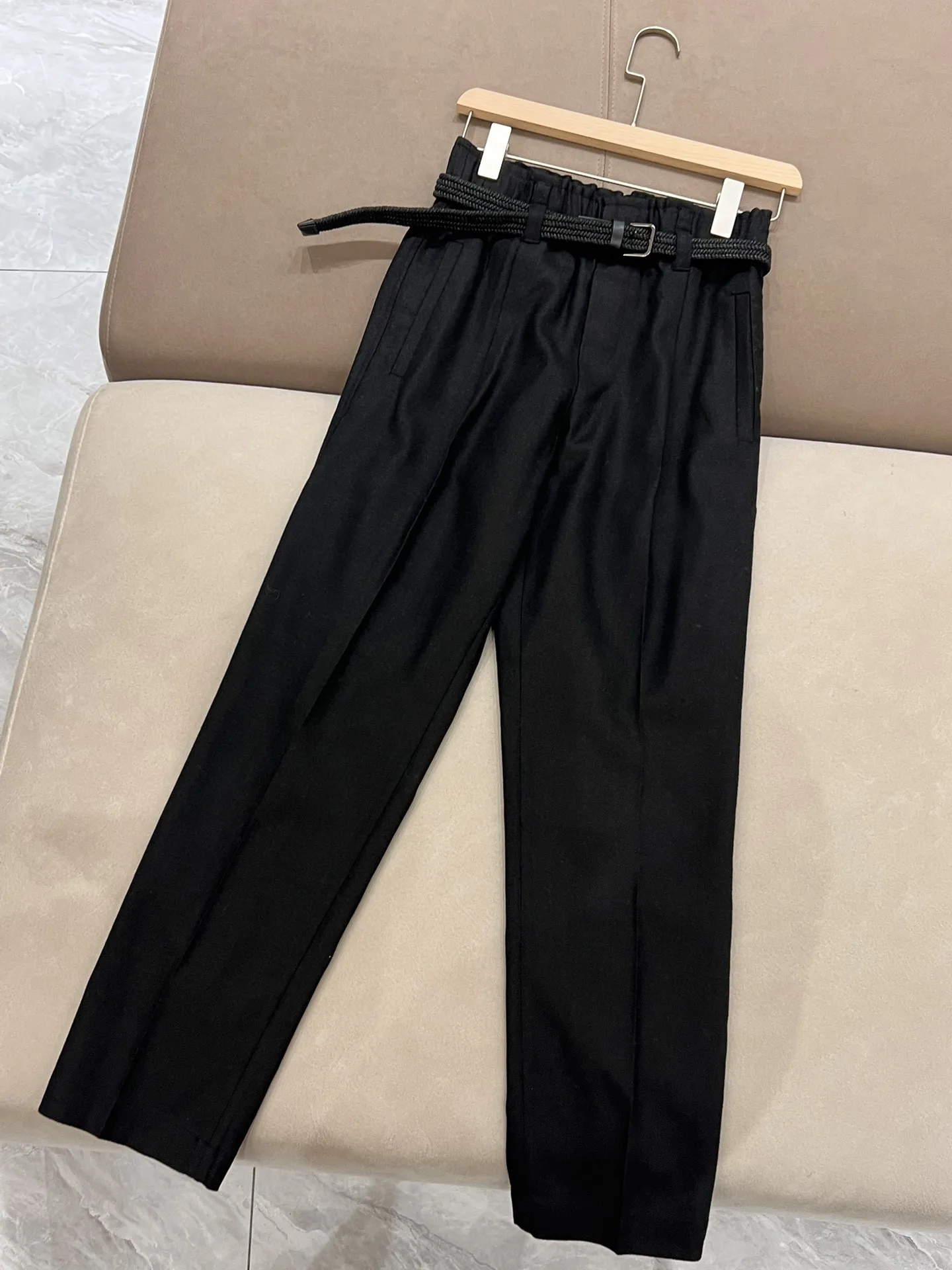 Women'S New B*c Style Classic Basic Models Linen Casual Straight Pants Rhinestone Waistband Versatile High Quality Pants
Women'S New B*c Style Classic Basic Models Linen Casual Straight Pants Rhinestone Waistband Versatile High Quality Pants