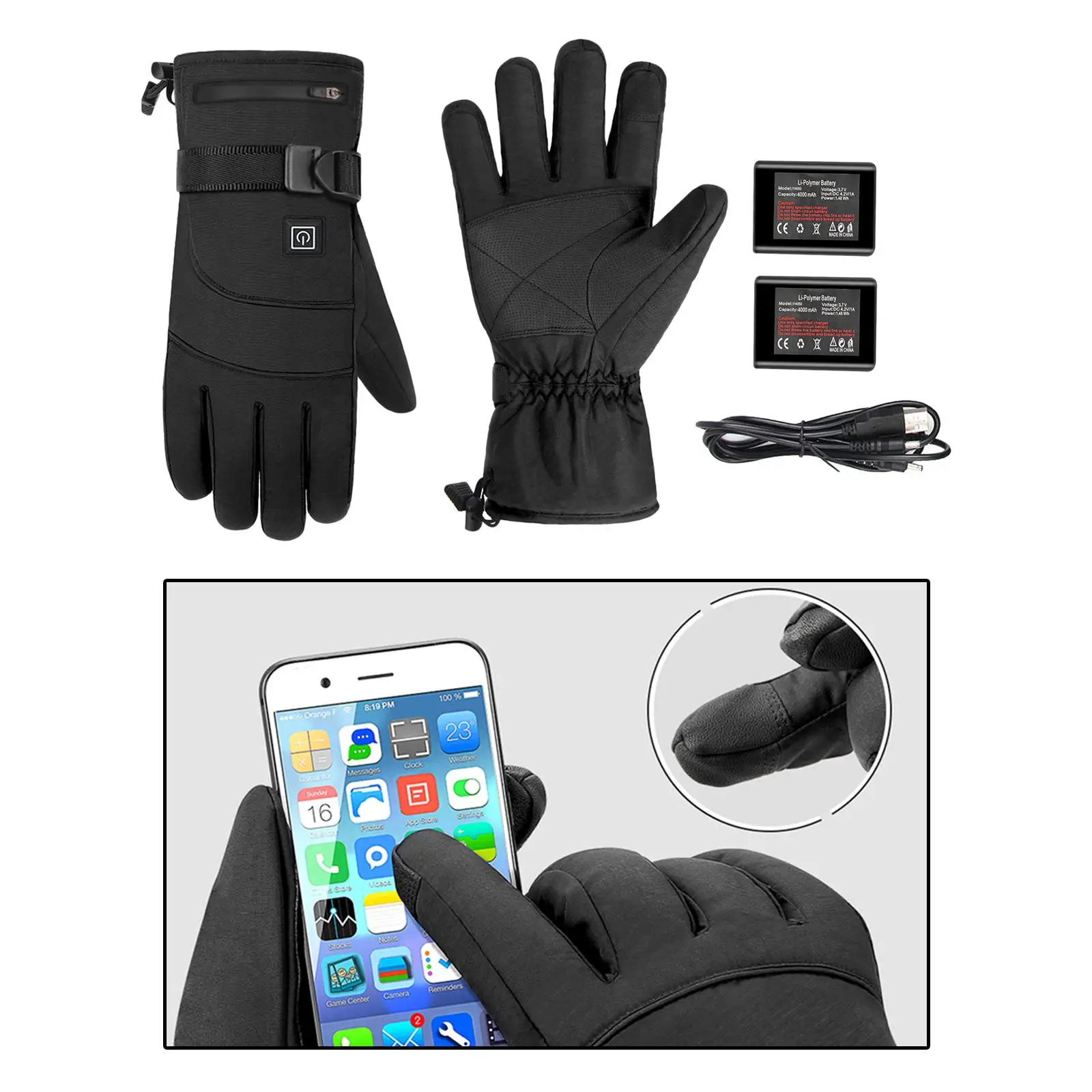 Heated Gloves for Men Women, Heated Motorcycle Ski Snow Gloves, Waterproof Touchscreen Winter Gloves for Cycling Snowboarding
Heated Gloves for Men Women, Heated Motorcycle Ski Snow Gloves, Waterproof Touchscreen Winter Gloves for Cycling Snowboarding