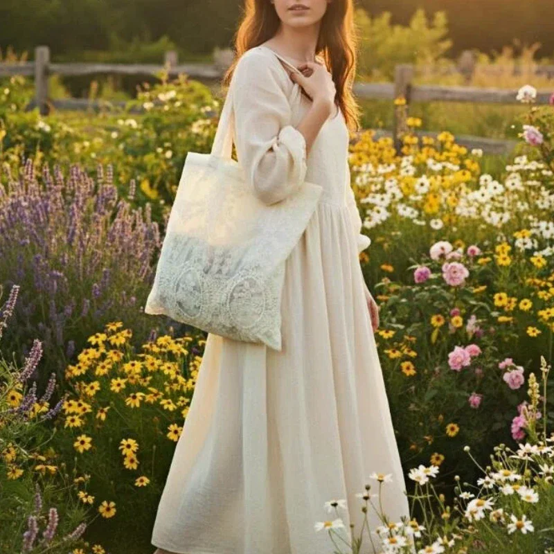 Handmade Embroidered Lace Op Bag European Organza Handbag Retro New Chinese Sle Cotton Cloth Bag Tote Bag For Casual Use
Handmade Embroidered Lace Op Bag European Organza Handbag Retro New Chinese Sle Cotton Cloth Bag Tote Bag For Casual Use