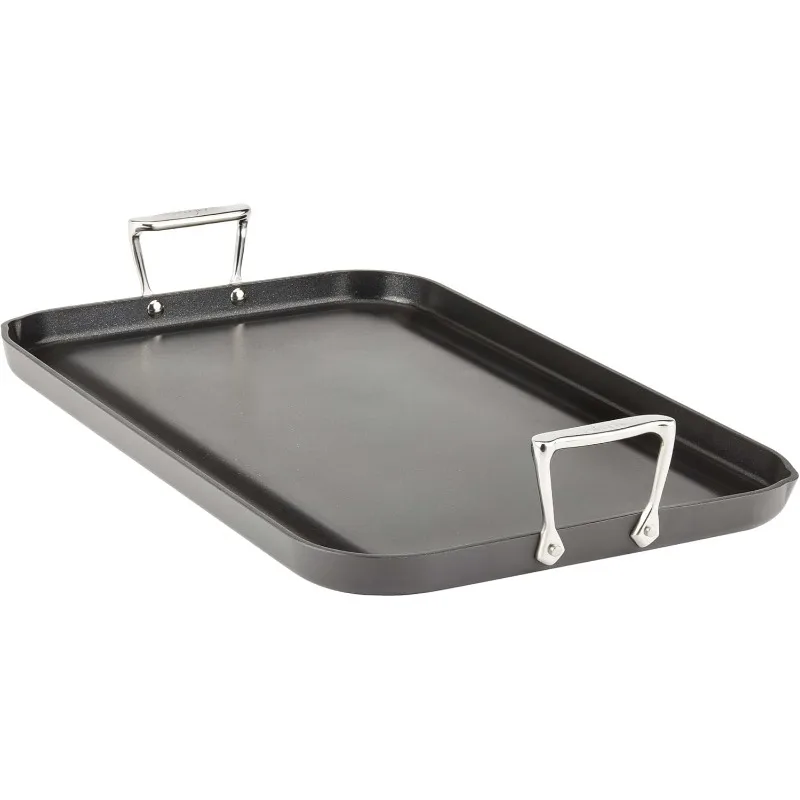 All-Clad HA1 Hard Anodized Nonstick Griddle 13x20 Inch Oven Broiler Safe 500F Pots and Pans, Cookware Black
All-Clad HA1 Hard Anodized Nonstick Griddle 13x20 Inch Oven Broiler Safe 500F Pots and Pans, Cookware Black