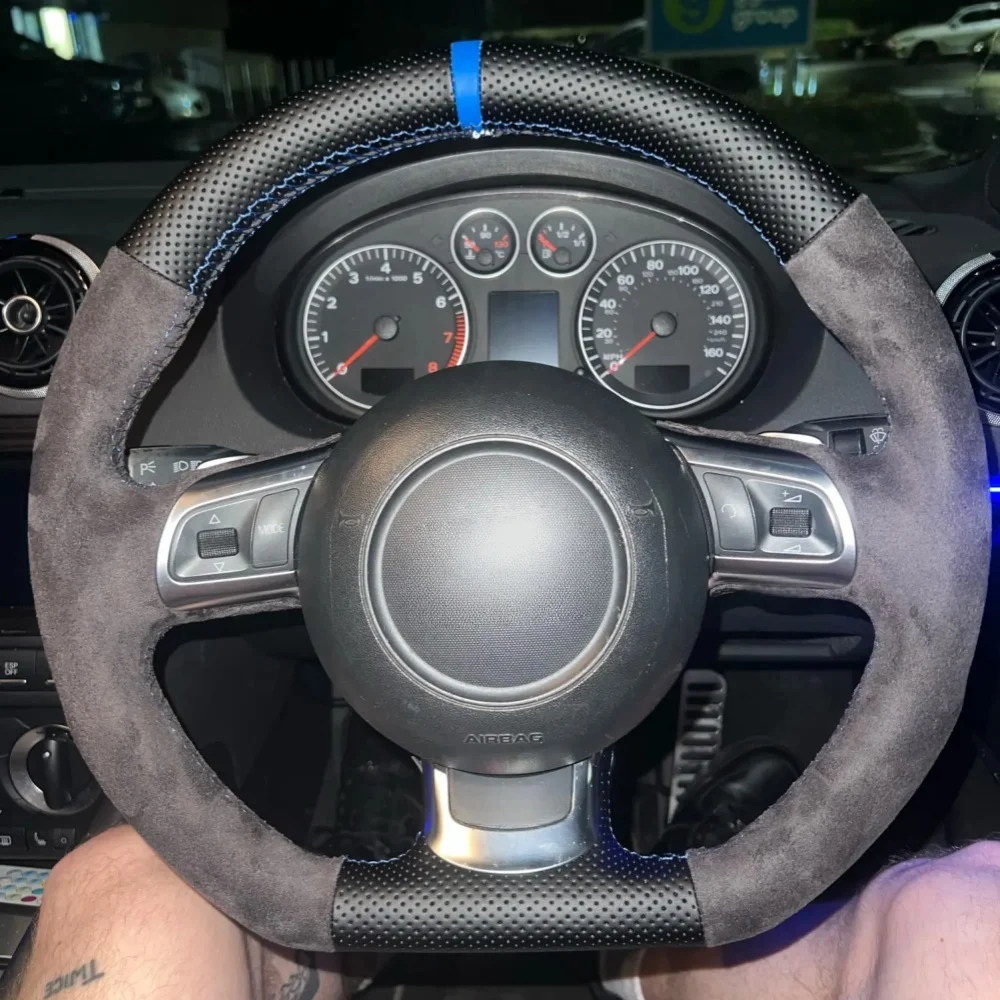 Car Steering Wheel Cover TTS (8J) A3 S3 (8P) Sportback 2006-2014 R8 Carbon Fiber Leather Steering Wrap Braid Cover For Audi TT
Car Steering Wheel Cover TTS (8J) A3 S3 (8P) Sportback 2006-2014 R8 Carbon Fiber Leather Steering Wrap Braid Cover For Audi TT