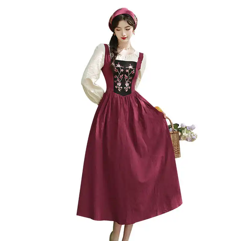 Soviet Russian Retro Pastoral Dress Comfortable Fabric Cotton Linen Artistic Girl Clothes European Scottish Long Sleeve Dresses
Soviet Russian Retro Pastoral Dress Comfortable Fabric Cotton Linen Artistic Girl Clothes European Scottish Long Sleeve Dresses