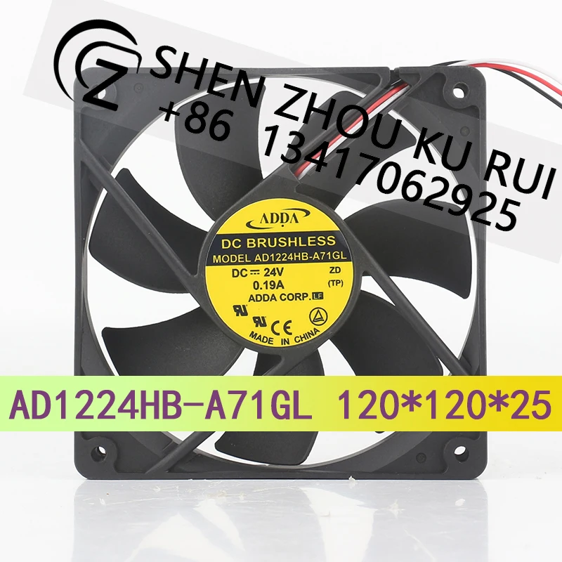ADDA 24V 0.19A 12025 120X120X25MM 12CM Dual ball bearing chassis Power converter AD1224HB-A71GL cooling fan
ADDA 24V 0.19A 12025 120X120X25MM 12CM Dual ball bearing chassis Power converter AD1224HB-A71GL cooling fan