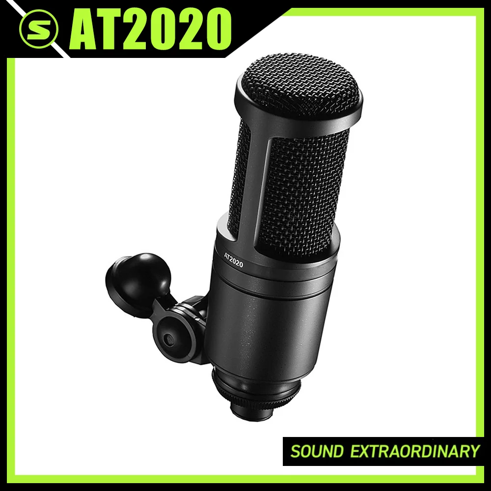 AT2020 Professional Studio Vocal Audio Wired Cardioid Condenser Microphone for Gaming Live Singing Podcast Studio Live Record
AT2020 Professional Studio Vocal Audio Wired Cardioid Condenser Microphone for Gaming Live Singing Podcast Studio Live Record