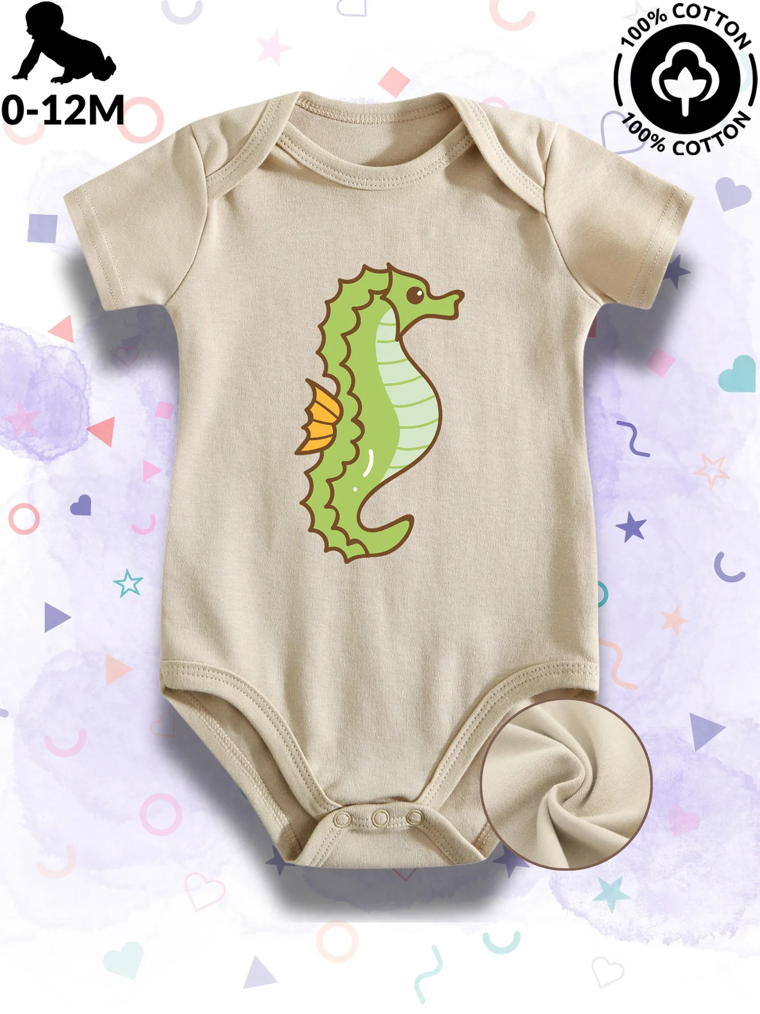 Детское боди унисекс Lovely Sea Horse, мягкий комбинезон из 100% хлопка, всесезонный бежевый костюм для ползания 190GSM
Детское боди унисекс Lovely Sea Horse, мягкий комбинезон из 100% хлопка, всесезонный бежевый костюм для ползания 190GSM