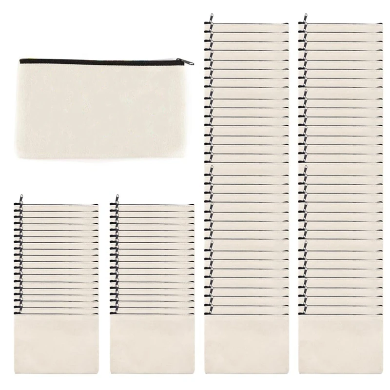 100Pcs Pouch Canvas Bag Multi-Purpose Travel Toiletry Bag Canvas Zipper Pencil Case Makeup Bags
100Pcs Pouch Canvas Bag Multi-Purpose Travel Toiletry Bag Canvas Zipper Pencil Case Makeup Bags