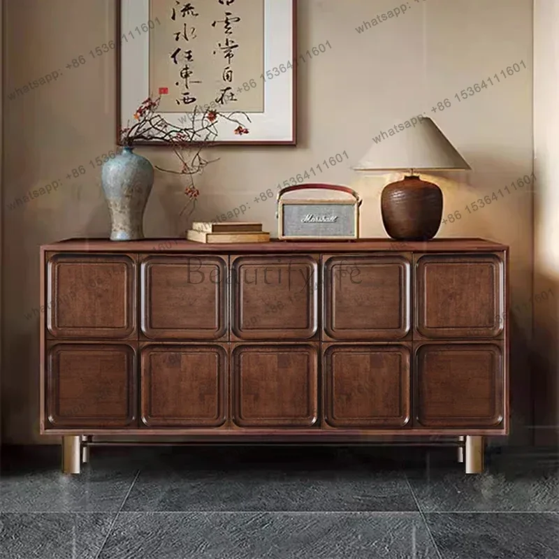 AA Wabi Side Cabinet Storage Modern Vintage Wine Cabinet Dining Room Black Walnut Simple Modern Living Room Entrance Cabinet
AA Wabi Side Cabinet Storage Modern Vintage Wine Cabinet Dining Room Black Walnut Simple Modern Living Room Entrance Cabinet