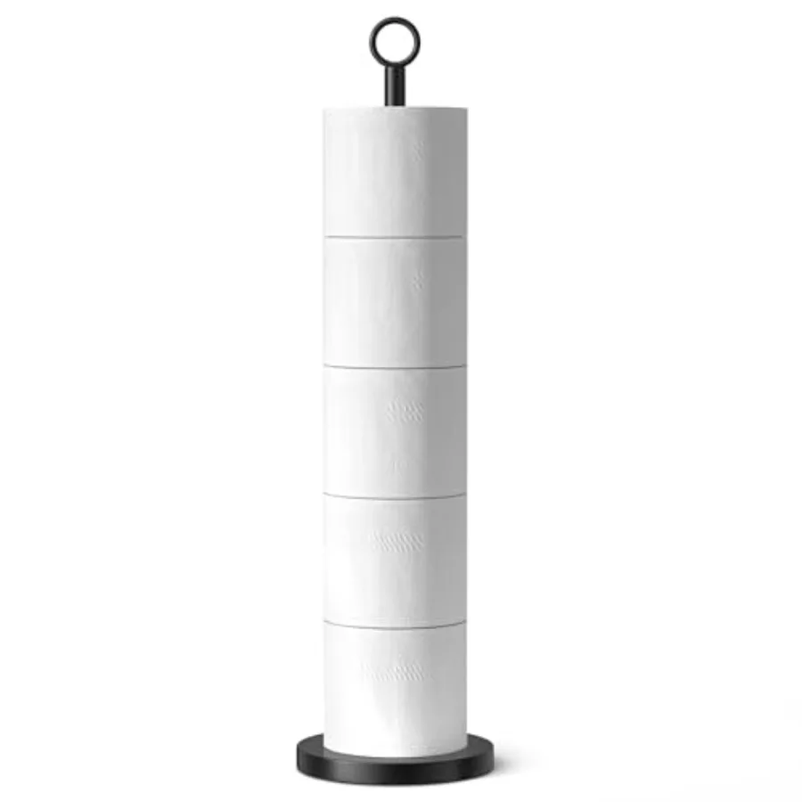 Toilet Paper Holder Stand with Reserve Function,Free-Standing Spare Rolls Storage Holder, Stainless Steel, Black
Toilet Paper Holder Stand with Reserve Function,Free-Standing Spare Rolls Storage Holder, Stainless Steel, Black