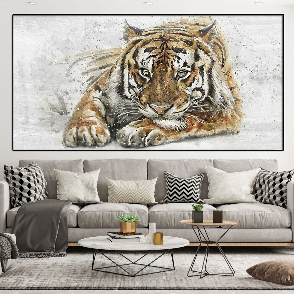 Modern Prints Canvas Art Watercolor Tiger Head Painting Wall Art Posters Animal Art Picture for Living Room Home Cuadros Decor
Modern Prints Canvas Art Watercolor Tiger Head Painting Wall Art Posters Animal Art Picture for Living Room Home Cuadros Decor