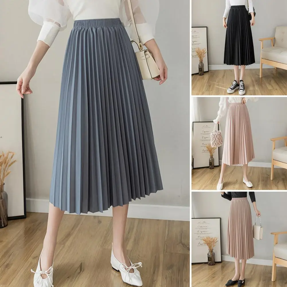 2025 New Autumn Winter Women Pleated Skirt Simple Solid Color Elastic High Waist Skirt Elegant Women's Pleated Midi Skirt
2025 New Autumn Winter Women Pleated Skirt Simple Solid Color Elastic High Waist Skirt Elegant Women's Pleated Midi Skirt