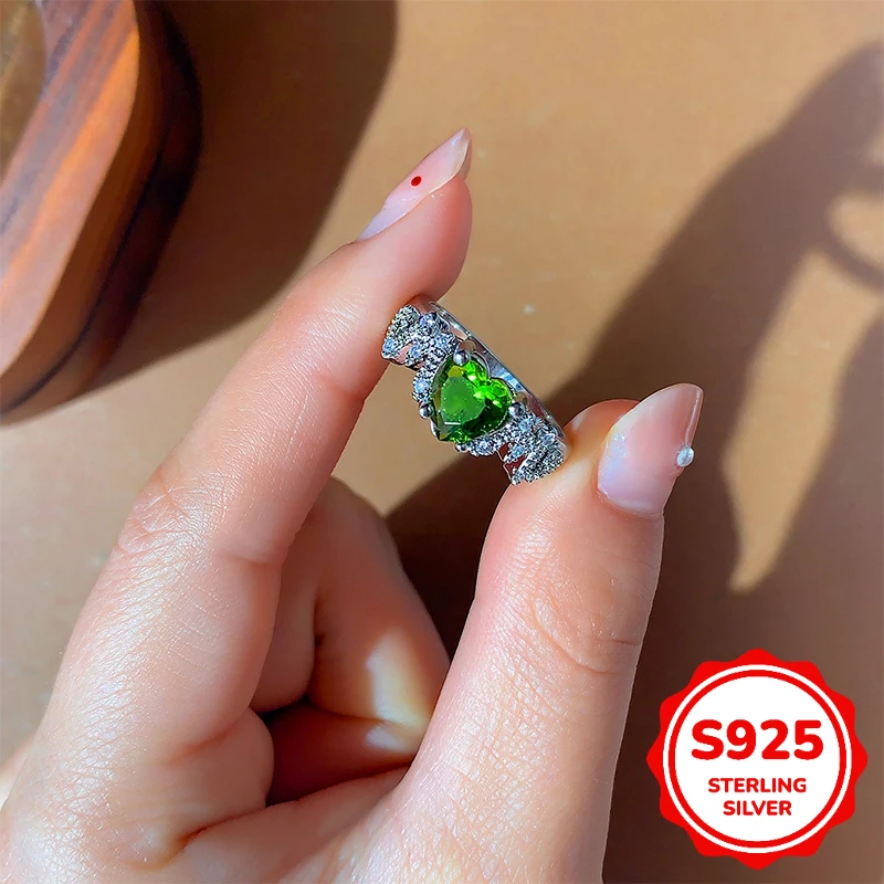 Classic S925 Sterling Silver Four-claw Love Heart Sapphire Full Diamond Ring Women's Daily Commuting Gift Jewelry
Classic S925 Sterling Silver Four-claw Love Heart Sapphire Full Diamond Ring Women's Daily Commuting Gift Jewelry
