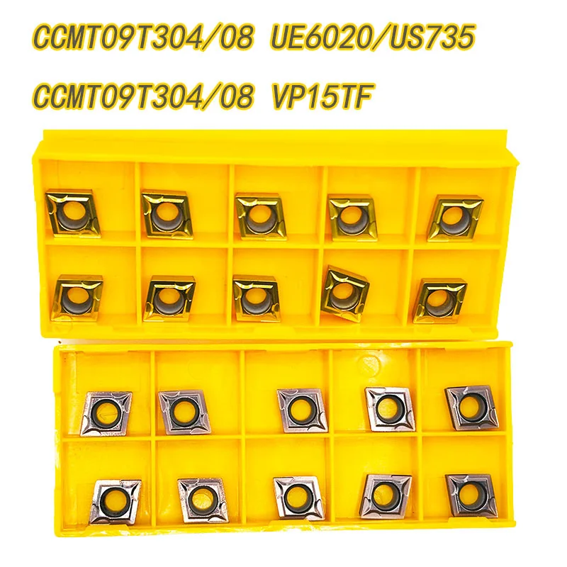 10PCS Carbide insert CCMT09T304 CCMT09T308 VP15TF UE6020 US735 Metal Turning Tool Lathe Tools Face Milling Cutter Turning Tool
10PCS Carbide insert CCMT09T304 CCMT09T308 VP15TF UE6020 US735 Metal Turning Tool Lathe Tools Face Milling Cutter Turning Tool