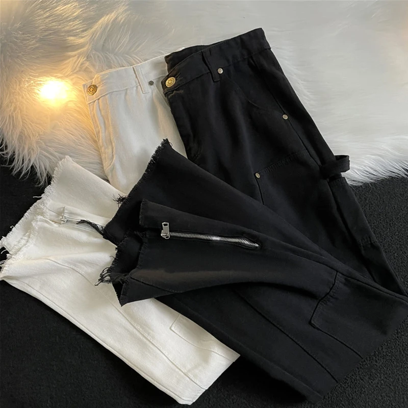 American High Street White Jeans Men's Spring Autumn New Fashion Loose Straight Design Sense Zipper Pants Casual Youth Trend
American High Street White Jeans Men's Spring Autumn New Fashion Loose Straight Design Sense Zipper Pants Casual Youth Trend