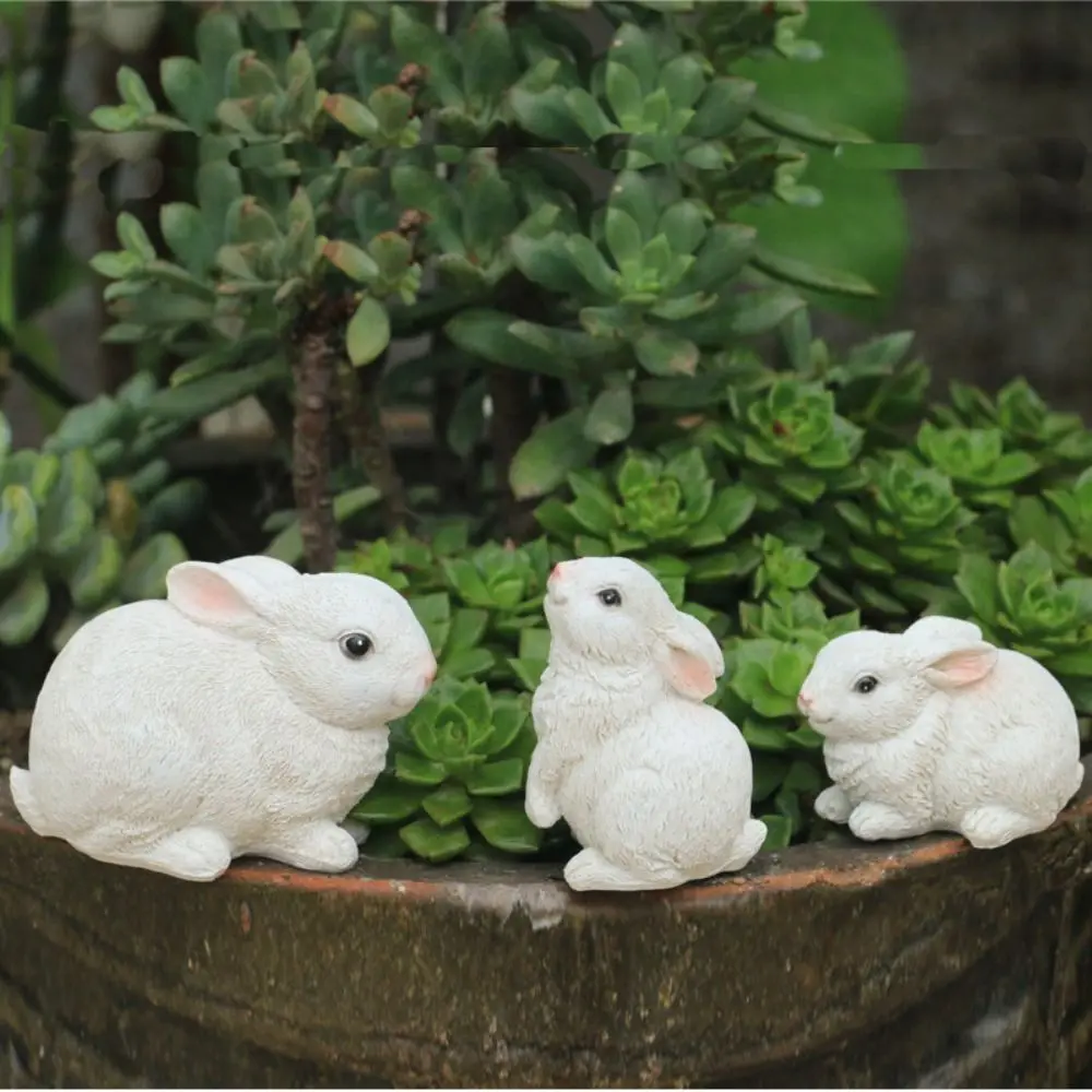 3pcs Garden Decoration Resin Bunny Figurines Cute Lovely Animal Sculptures Vivid Creative Miniature Rabbit Statue Gift
3pcs Garden Decoration Resin Bunny Figurines Cute Lovely Animal Sculptures Vivid Creative Miniature Rabbit Statue Gift