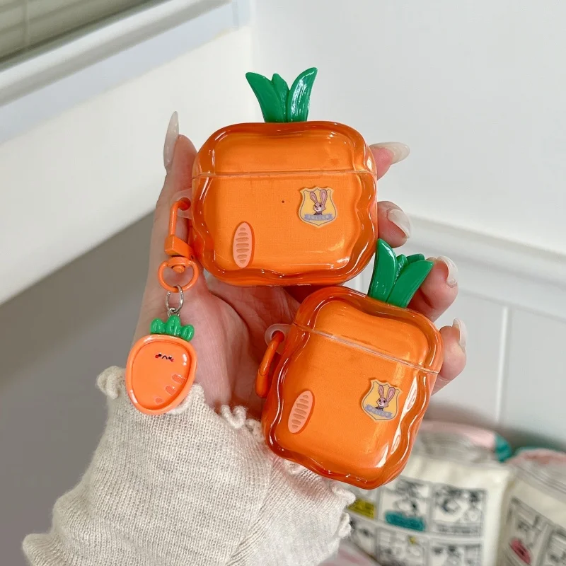 Cute 3D Carrot Earphone Case For Apple Airpods Pro 2 3 4 Cover with Charm Silicone Headphone Cases For Airpod Pro3 Headset Funda
Cute 3D Carrot Earphone Case For Apple Airpods Pro 2 3 4 Cover with Charm Silicone Headphone Cases For Airpod Pro3 Headset Funda