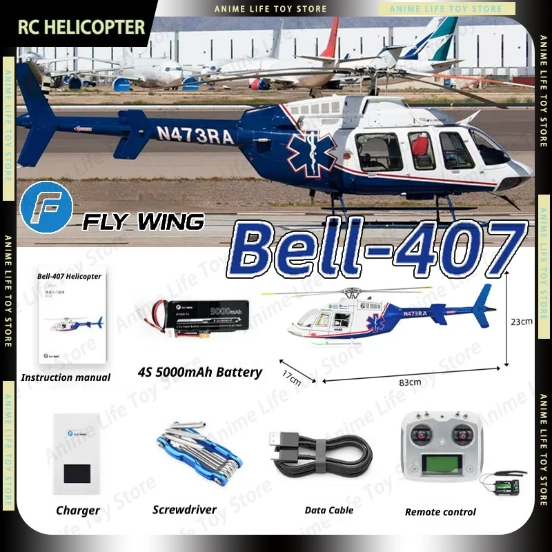 New Bell 407 Rc Helicopter Flywing 470 Scale Brushless RC Plane 4 Propellers 10CH With 4S 5000mAh RC Airplane Model Adults Gifts
New Bell 407 Rc Helicopter Flywing 470 Scale Brushless RC Plane 4 Propellers 10CH With 4S 5000mAh RC Airplane Model Adults Gifts