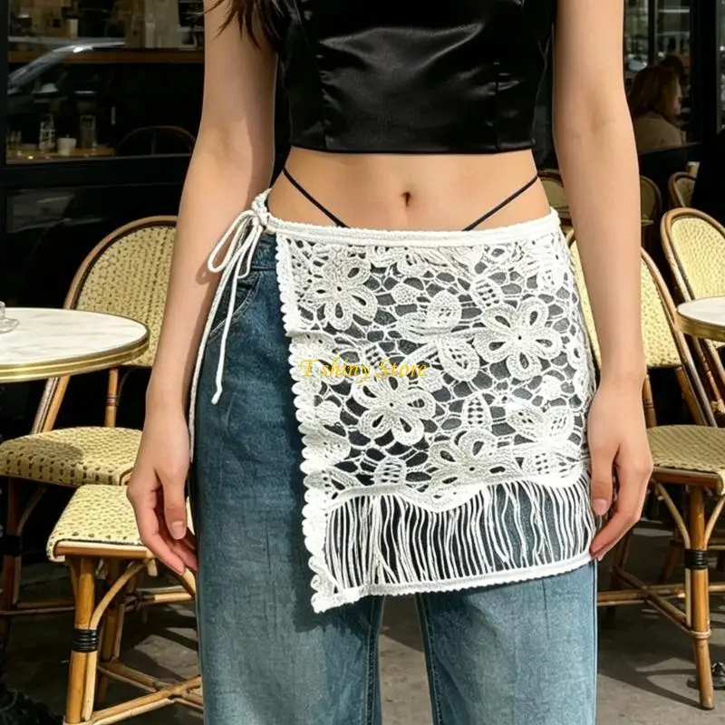 N58F Trendy Floral Embroidery Waist Belt Adjustable Wrap Skirt Sheer Lace Cover Up For Casual Wear And Fashion Styling
N58F Trendy Floral Embroidery Waist Belt Adjustable Wrap Skirt Sheer Lace Cover Up For Casual Wear And Fashion Styling
