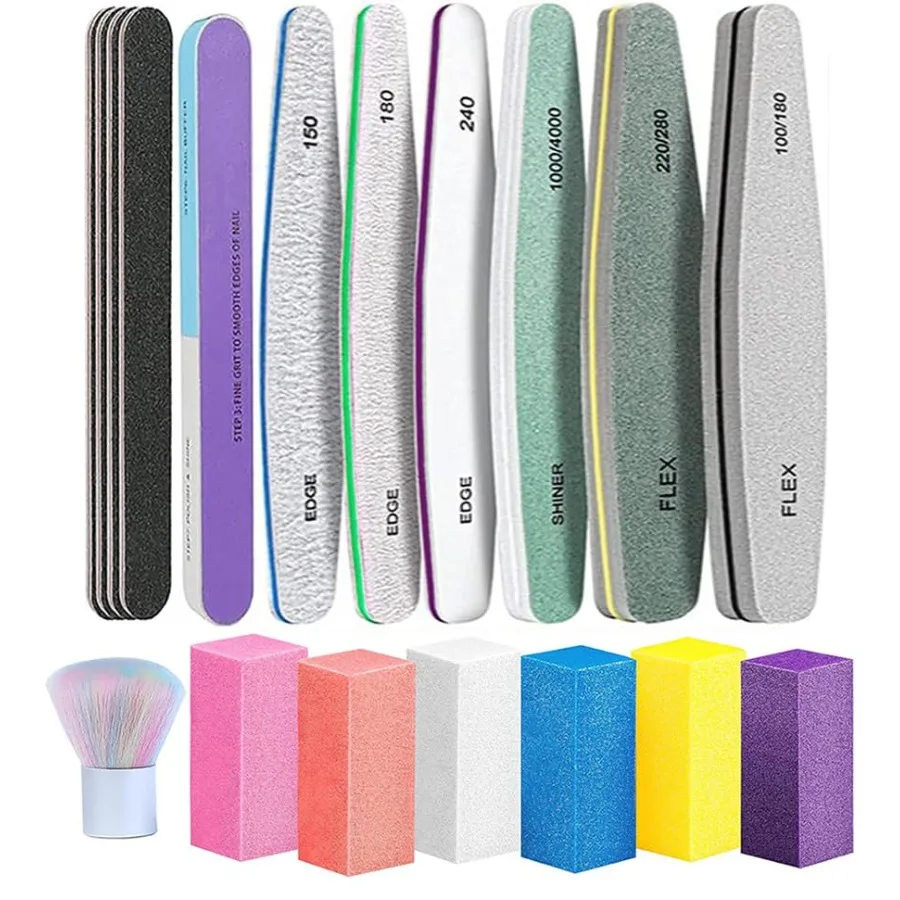 Nail Files and Buffers - 18Pack Manicure Tools Kit, Nail File Set Double Sided Nail Files for Acrylic Dip Nails, 6Pcs Four Side
Nail Files and Buffers - 18Pack Manicure Tools Kit, Nail File Set Double Sided Nail Files for Acrylic Dip Nails, 6Pcs Four Side