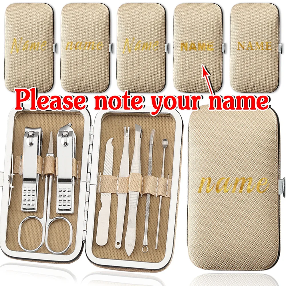 Customized Name 8Pcs Manicure Set Professiona Pedicure Kit Tools Stainless Steel Nail Clippers Organizer Portable Grooming Box
Customized Name 8Pcs Manicure Set Professiona Pedicure Kit Tools Stainless Steel Nail Clippers Organizer Portable Grooming Box