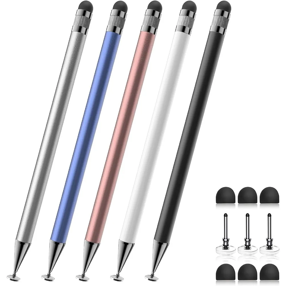 Universal Stylus Pen 5 Packs with Dual Tips High Sensitivity Metal Disc and Soft Rubber Tip for All Touch Screens No Battery or Charging Needed Perfect for Drawing Writing Note Taking on Nintendo Switch iPhone iPad
Universal Stylus Pen 5 Packs with Dual Tips High Sensitivity Metal Disc and Soft Rubber Tip for All Touch Screens No Battery or Charging Needed Perfect for Drawing Writing Note Taking on Nintendo Switch iPhone iPad