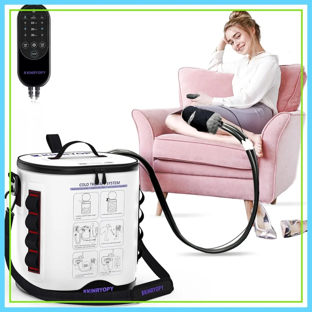 Cold Therapy Machine with Timer, Portable Ice Machine for Knee Surgery Recovery, Cryotherapy Pain Relief with Compression Pad for Shoulder, Hip, Ankle
Cold Therapy Machine with Timer, Portable Ice Machine for Knee Surgery Recovery, Cryotherapy Pain Relief with Compression Pad for Shoulder, Hip, Ankle