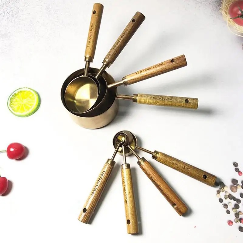 Measuring Cups And Spoons Set Stainless Steel Measuring Cups Spoons With Wooden Handle Set Of 8 Stackable Accurate Tablespoon
Measuring Cups And Spoons Set Stainless Steel Measuring Cups Spoons With Wooden Handle Set Of 8 Stackable Accurate Tablespoon