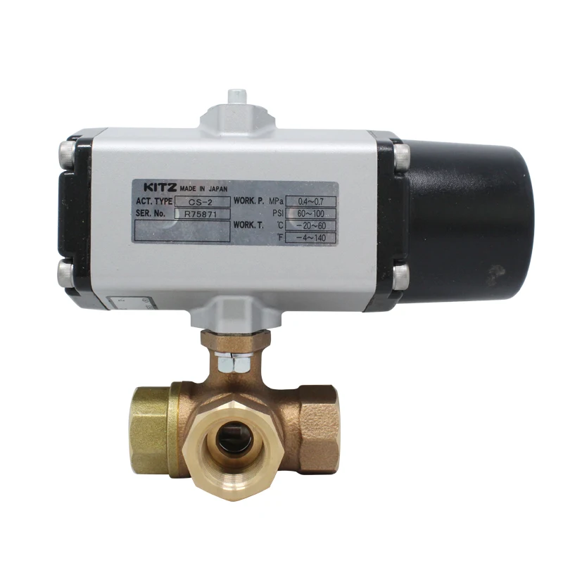 KITZ CS-TNE DN8 DN10 DN15 DN20 DN25 3-ходовой пневматический шаровой кран бронза 10K пружинная возвратная резьба Rc WOG оригинал одностороннего действия
KITZ CS-TNE DN8 DN10 DN15 DN20 DN25 3-ходовой пневматический шаровой кран бронза 10K пружинная возвратная резьба Rc WOG оригинал одностороннего действия