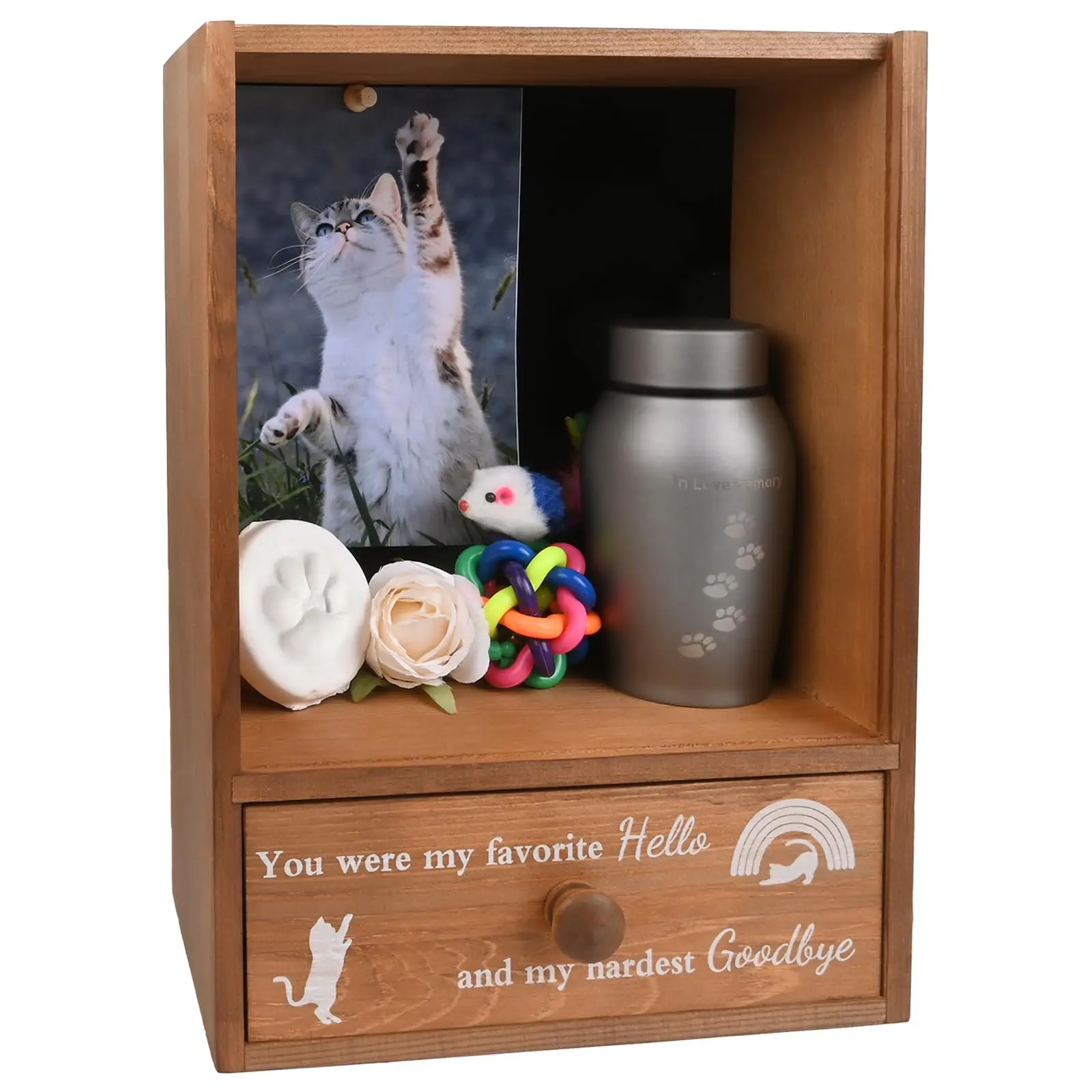 Pet Memorial Shadow Box Keepsake Cat Memorial Gifts for Loss of Cat Death Sympathy and Remembrance Gift
Pet Memorial Shadow Box Keepsake Cat Memorial Gifts for Loss of Cat Death Sympathy and Remembrance Gift