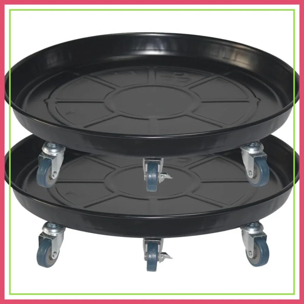 Round Plant Stand with Lockable Wheels, Heavy Duty Rolling Dolly Planter Caddy for Indoor Outdoor, Black
Round Plant Stand with Lockable Wheels, Heavy Duty Rolling Dolly Planter Caddy for Indoor Outdoor, Black