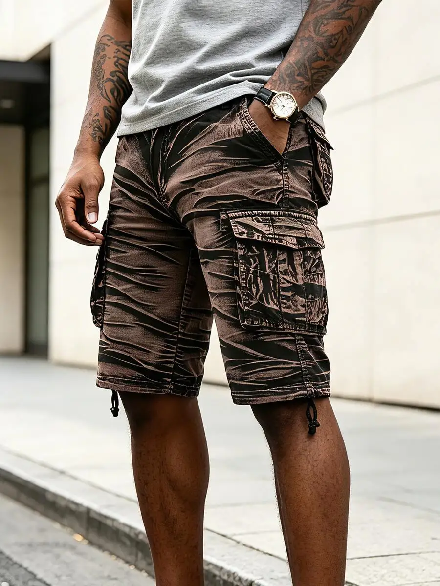 Mens Tie-Dye Cargo Shorts 100% Cotton Washed Casual Streetwear Multi-Pocket Utility Summer Outdoor Shorts
Mens Tie-Dye Cargo Shorts 100% Cotton Washed Casual Streetwear Multi-Pocket Utility Summer Outdoor Shorts