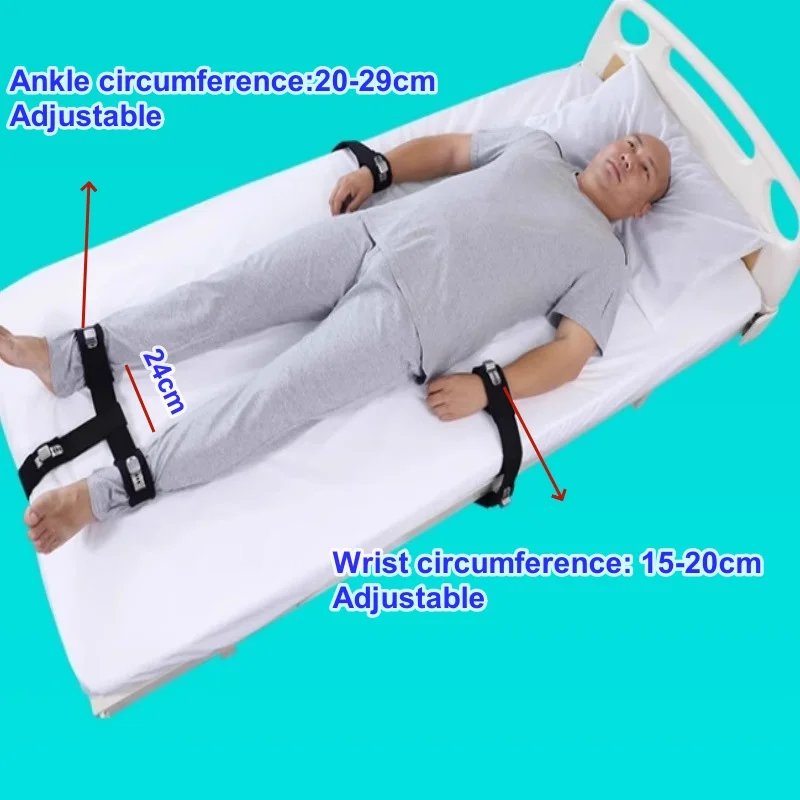 Black Bed Lying 4-point Magnetic Restraint Strap set For Psychiatric Rehabilitation 2 Hands T-shaped Feet
Black Bed Lying 4-point Magnetic Restraint Strap set For Psychiatric Rehabilitation 2 Hands T-shaped Feet
