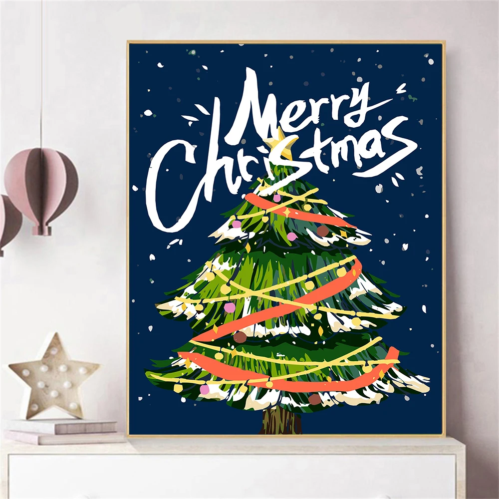 Paint by Numbers For Adult Kit Colorful Christmas tree DIY Dropshipping acrylic Oil Painting Canvas by Number Home Decor
Paint by Numbers For Adult Kit Colorful Christmas tree DIY Dropshipping acrylic Oil Painting Canvas by Number Home Decor