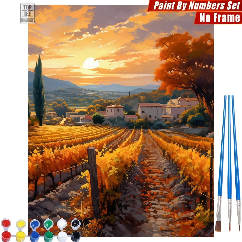 Golden Vineyard Sunset DIY Painting By Number Kit - Vineyard Sunset Golden Wall Art Home Decor Thanksgiving Day Gift For Husband
Golden Vineyard Sunset DIY Painting By Number Kit - Vineyard Sunset Golden Wall Art Home Decor Thanksgiving Day Gift For Husband