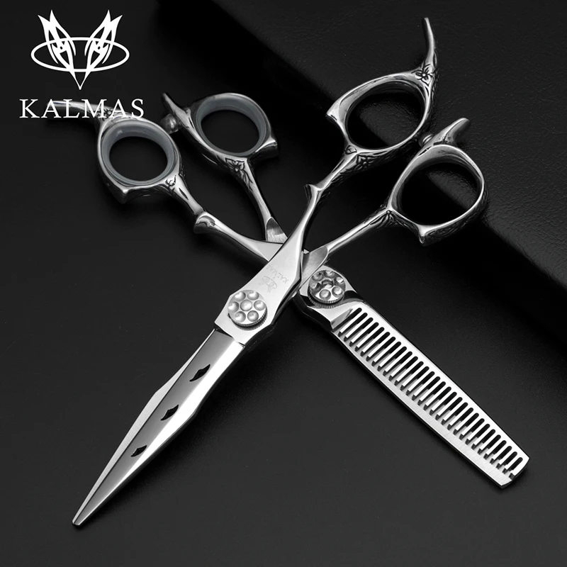 KALMAS Hairdressing scissors, hairdressing scissors, seamless flat teeth scissors, thin scissors, hairstylist special set, 440C
KALMAS Hairdressing scissors, hairdressing scissors, seamless flat teeth scissors, thin scissors, hairstylist special set, 440C