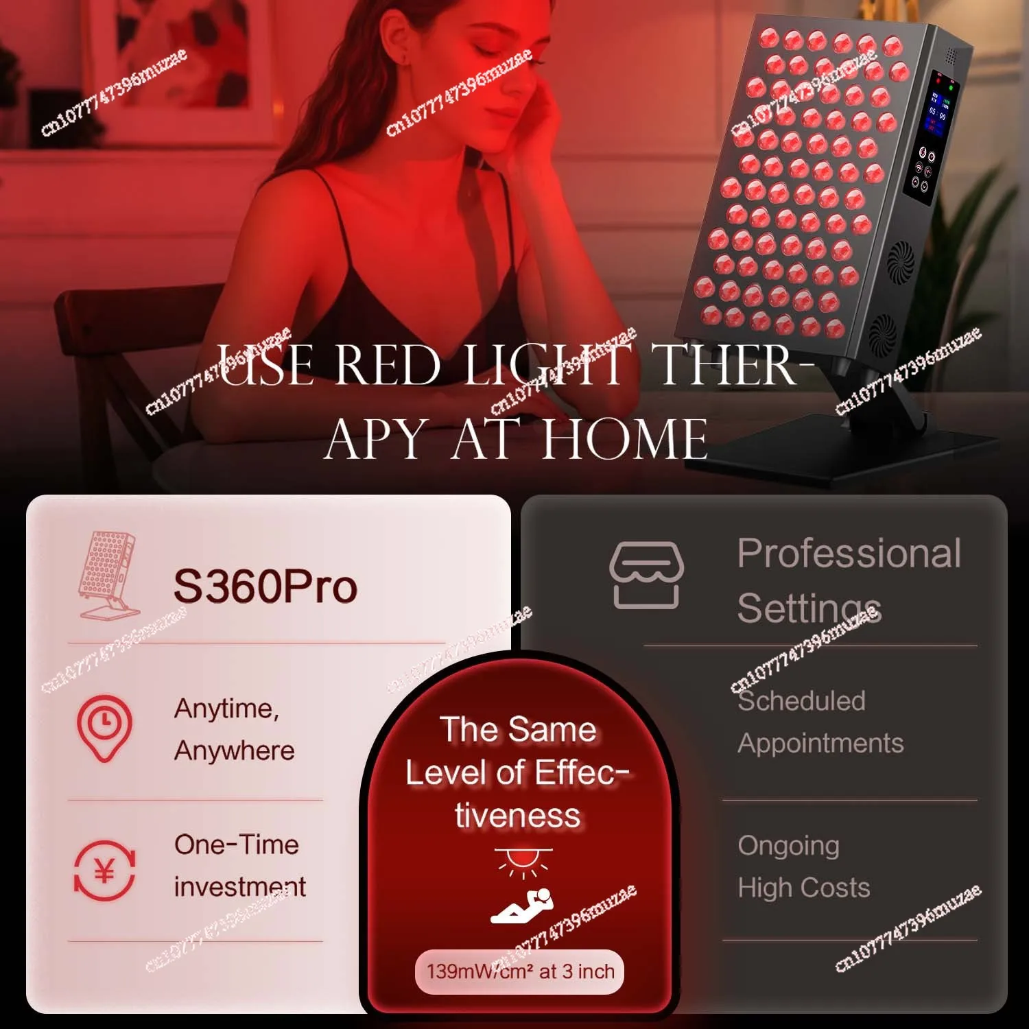 Desktop LED Beauty Light Infrared Physiotherapy Light 360W
Desktop LED Beauty Light Infrared Physiotherapy Light 360W