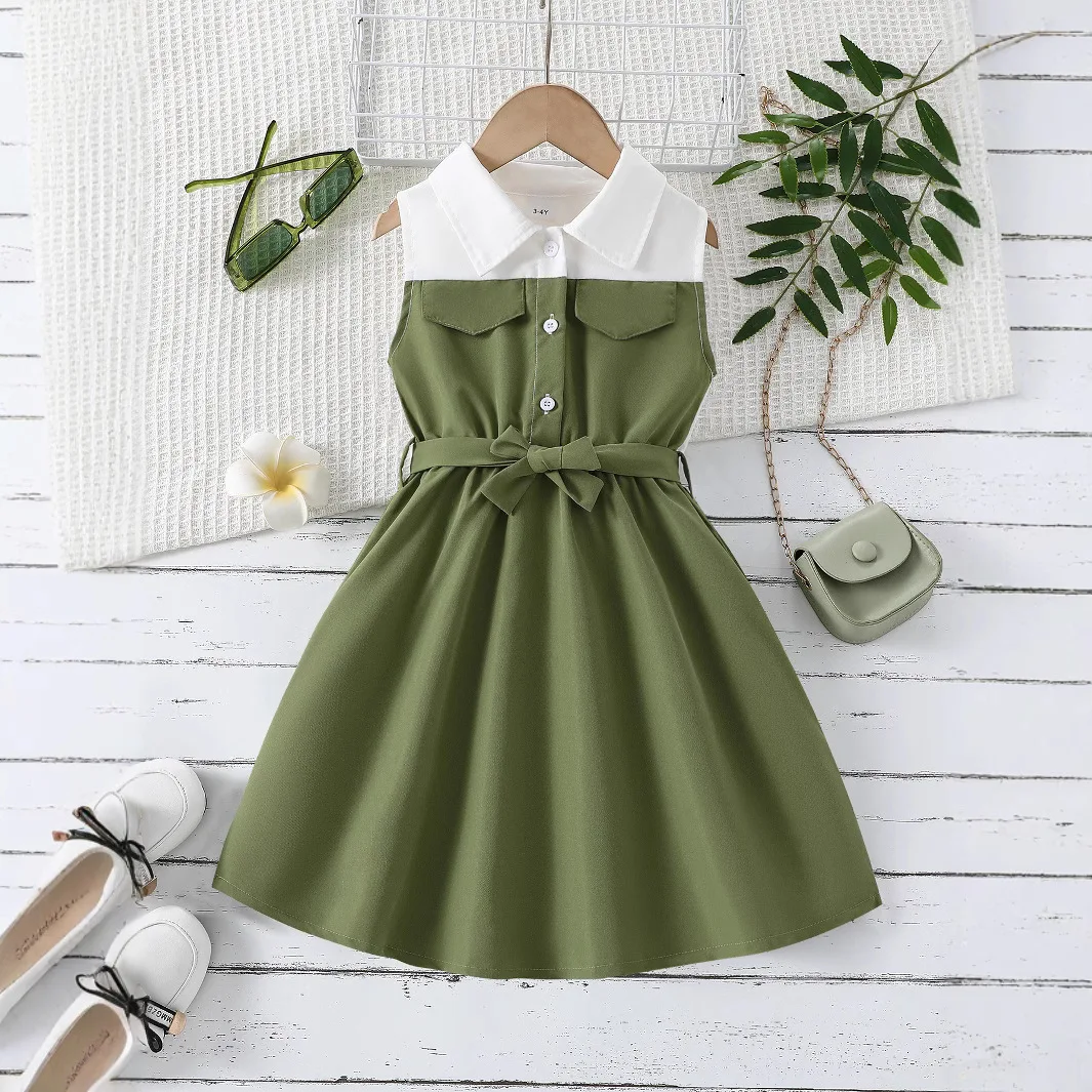 Green Dress For Girls 4-6 2 3 5 7 8 9 10 Years Size Summer New 2025 Chidlren Dresses Girl Sleeveless Clothing With Belt
Green Dress For Girls 4-6 2 3 5 7 8 9 10 Years Size Summer New 2025 Chidlren Dresses Girl Sleeveless Clothing With Belt