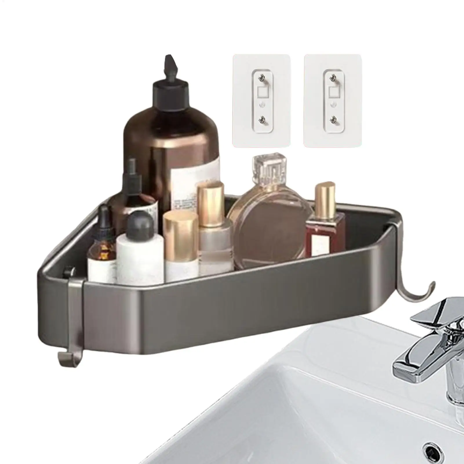 Shower Shelf Waterproof Bathroom Rack Heavy-Duty No Drilling Triangular Shower Corner Shelf For RV Bathroom Dormitory Home
Shower Shelf Waterproof Bathroom Rack Heavy-Duty No Drilling Triangular Shower Corner Shelf For RV Bathroom Dormitory Home