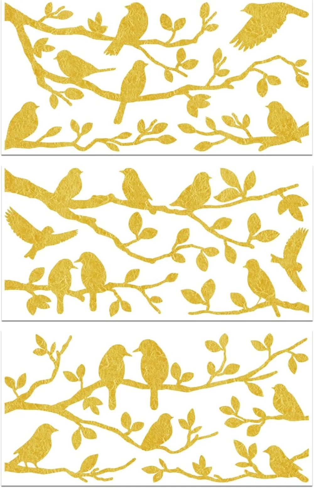 3Pcs Golden Birds and Branches Silhouette Furniture Transfer 6x12inch Rub on Transfer Self-Adhesive Wall Art Decals for Bedroom
3Pcs Golden Birds and Branches Silhouette Furniture Transfer 6x12inch Rub on Transfer Self-Adhesive Wall Art Decals for Bedroom