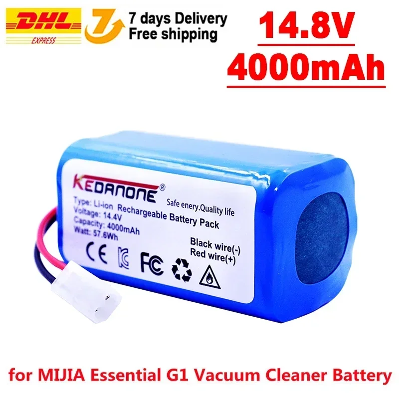 New 4S1P 14.4V 3500mAh Li-ion Battery Pack,For XIAOMI MIJIA Mi Robot Vacuum-Mop Essential G1 MJSTG1, SKV4136GL H18650CH R30 R35
New 4S1P 14.4V 3500mAh Li-ion Battery Pack,For XIAOMI MIJIA Mi Robot Vacuum-Mop Essential G1 MJSTG1, SKV4136GL H18650CH R30 R35