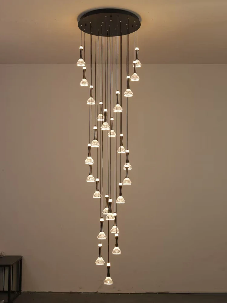 Modern Home Decoration Chandelier Double Attic Pendent Living Room Ceiling Light Hanging Stairs Pendant Light Indoor Lighting
Modern Home Decoration Chandelier Double Attic Pendent Living Room Ceiling Light Hanging Stairs Pendant Light Indoor Lighting