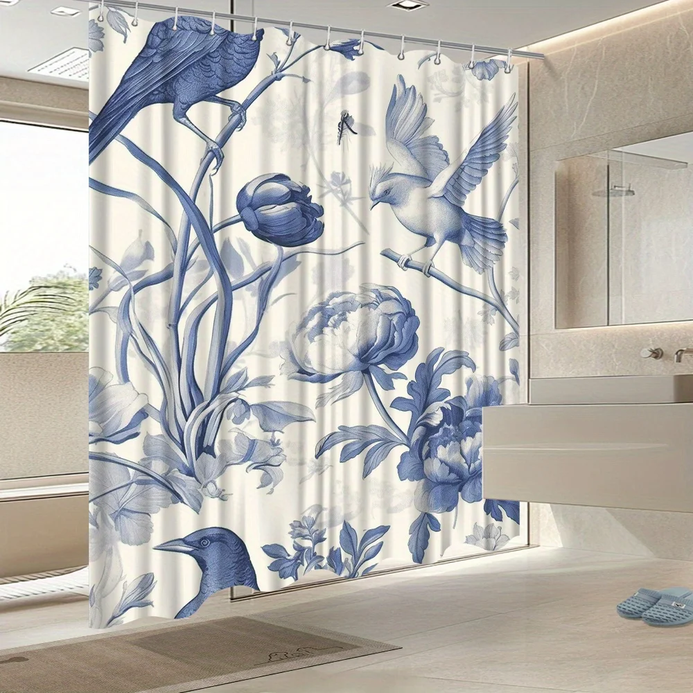Floral Pattern Shower Curtain, Vibrant Blue & White Tulip Design, Perfect for All-Season Bathroom Decor
Floral Pattern Shower Curtain, Vibrant Blue & White Tulip Design, Perfect for All-Season Bathroom Decor