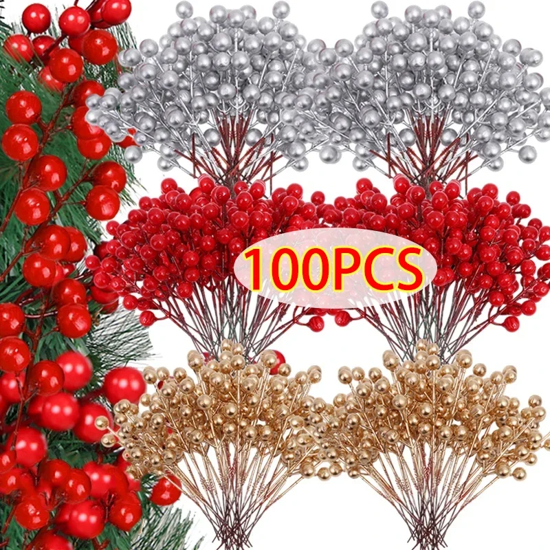 100/10PCS Red Artificial Berries Branch Christmas 7 Heads Holly Berry Stems DIY Craft Wreath New Year Party Xmas Tree Decoration
100/10PCS Red Artificial Berries Branch Christmas 7 Heads Holly Berry Stems DIY Craft Wreath New Year Party Xmas Tree Decoration