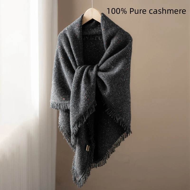 Верхняя линия, легкая роскошная шаль из 100% чистого кашемира класса А, женская мода, удлиненный треугольный шарф с кисточками и радужной точкой, теплый шарф-шаль
Верхняя линия, легкая роскошная шаль из 100% чистого кашемира класса А, женская мода, удлиненный треугольный шарф с кисточками и радужной точкой, теплый шарф-шаль